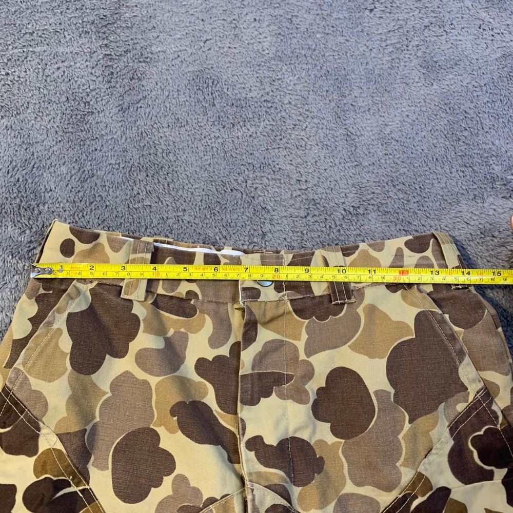 Vintage Four Square Duck Hunter Camo Pants Mens 30x29 Frog Skin Canvas Hunting - Picture 5 of 8